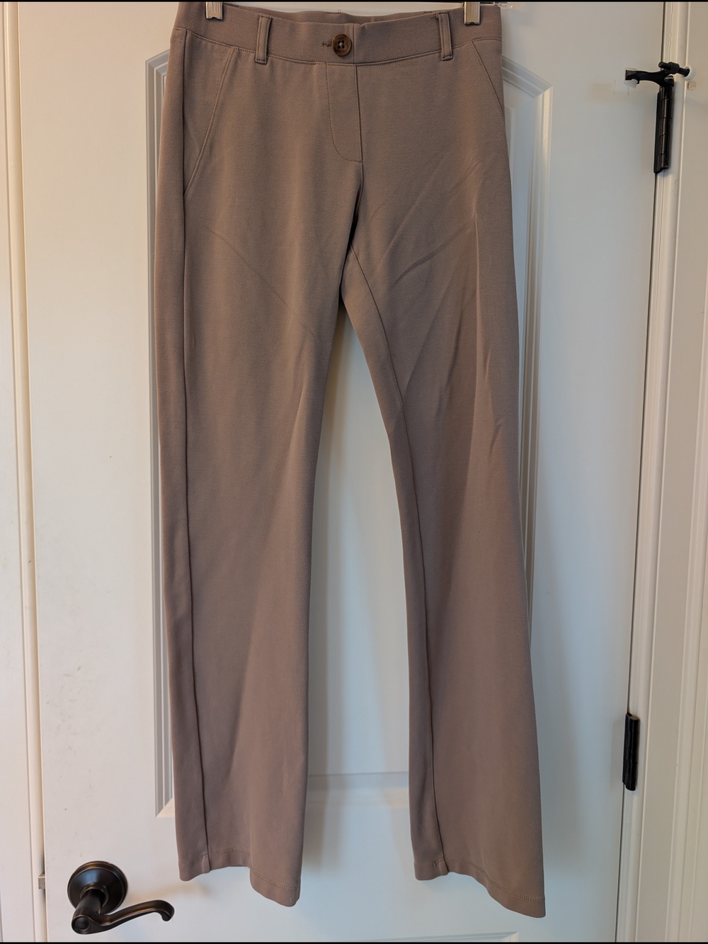 BETABRAND Straight Leg Classic Yoga Pant Tan Size Small EUC